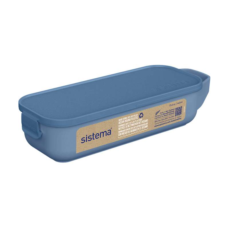 Sistema Ocean Bound Snackboks - Snack and Slide - 430ml - Blu Montagna