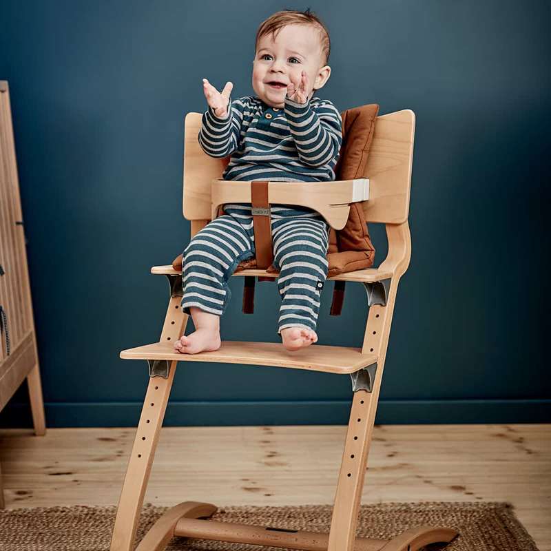 Leander Sedia alta per bambini - Organica - Blu polvere