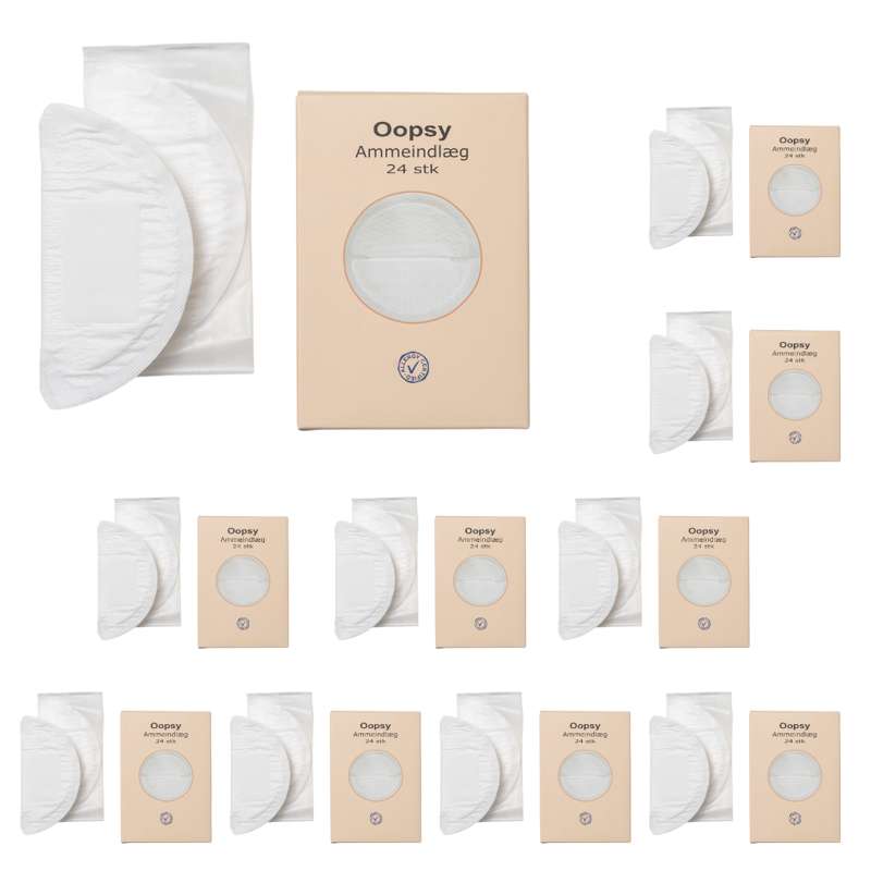 Oopsy Ultrathin Pads per l'allattamento - Certificati per le allergie - 10 pacchetti da 24 pezzi.